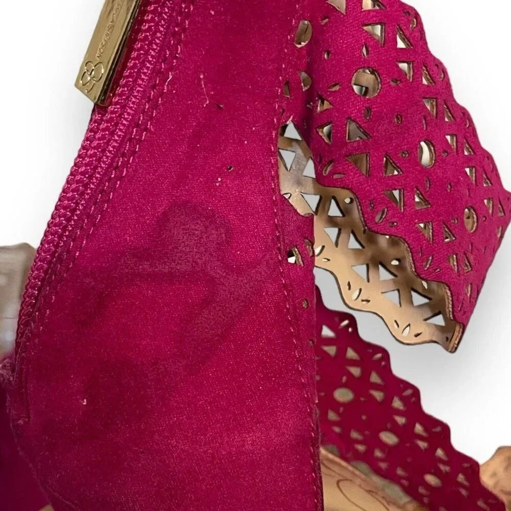 Jessica Simpson Jastia High Heels Women 5.5 Pink Cut Out Open Toe READ DESCRIPTI